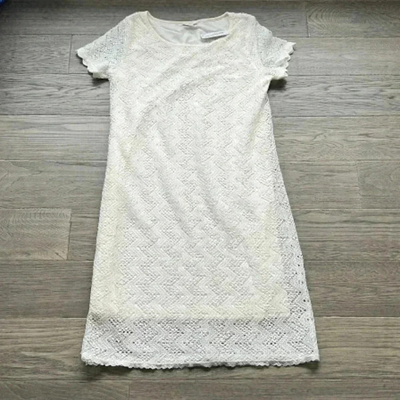 ✨🆕Charming Charlie🆕✨ | White/Ivory Lace  Dress With Sequin - Picture 1 of 8